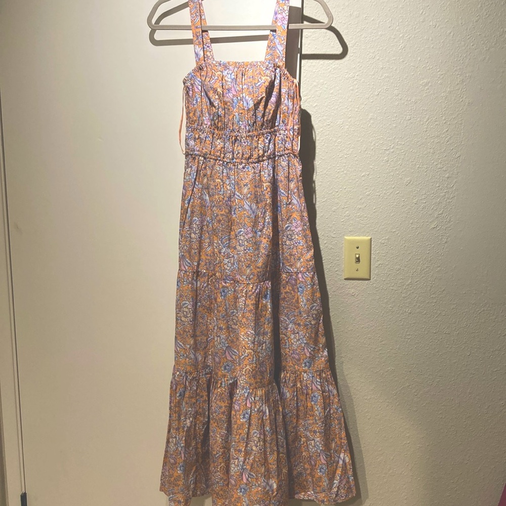 J.Crew cotton boho floral midi dress